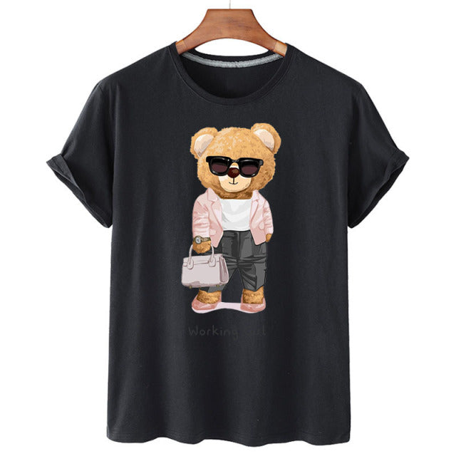 Eco-Friendly Working Girl Bear T-shirt