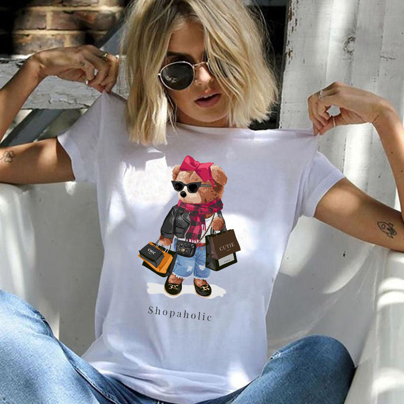 Eco-Friendly Shopaholic Bear T-shirt